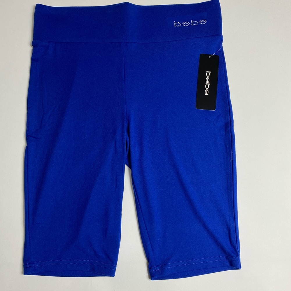 Blue BEBE Biker shorts -NWT -size M